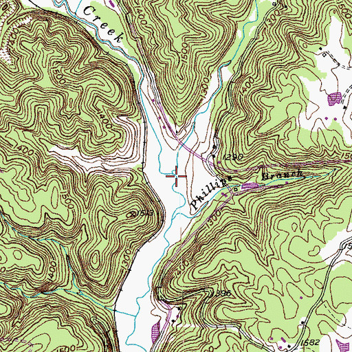 Topographic Map of West Creek, TN