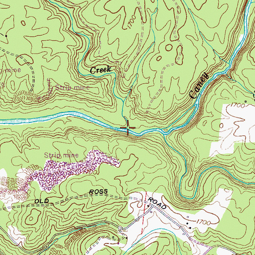 Topographic Map of West Fork Creek, TN