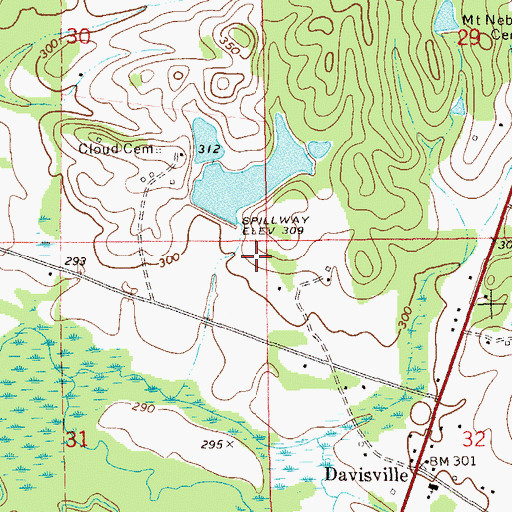 Topographic Map of Howard Dam, AL