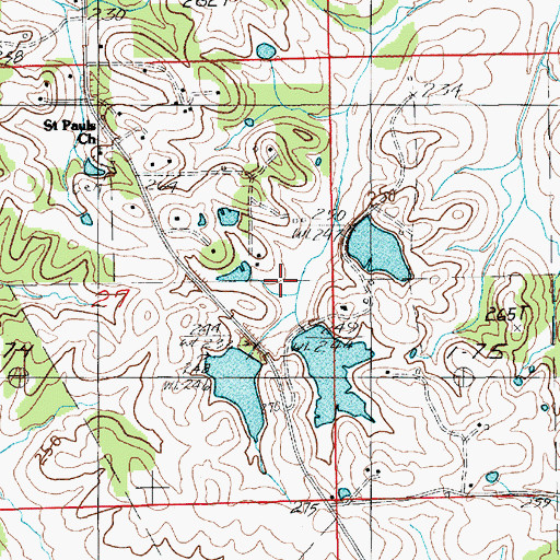 Topographic Map of Gerald Wallace Lake Number One, AL