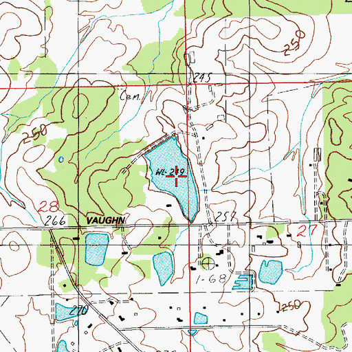 Topographic Map of A W Dale Lake, AL
