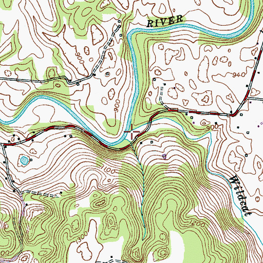 Topographic Map of Wildcat Creek, TN