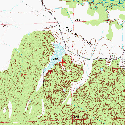Topographic Map of W T Wadsworth Dam, AL