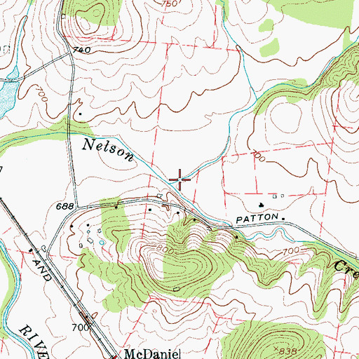 Topographic Map of Wilson Branch, TN