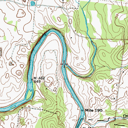 Topographic Map of Wilson Creek, TN
