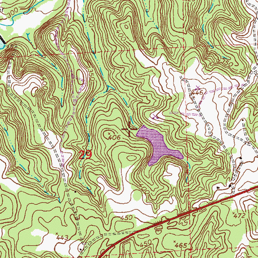 Topographic Map of Greene Number 2 Dam, AL