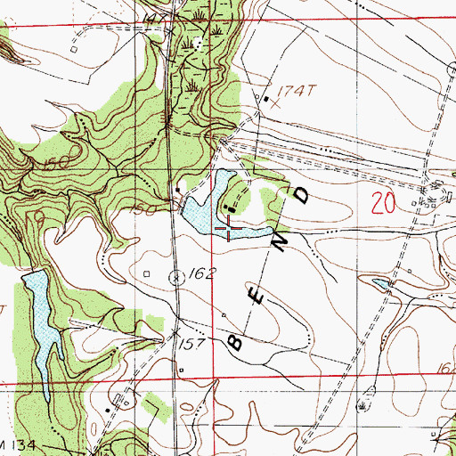 Topographic Map of Richard Lake, AL