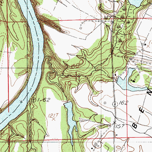 Topographic Map of Upchurch Lake Dam, AL