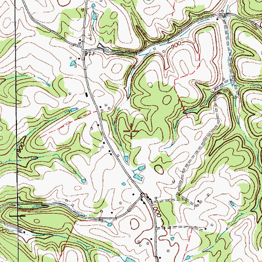 Topographic Map of Cove Creek, TN
