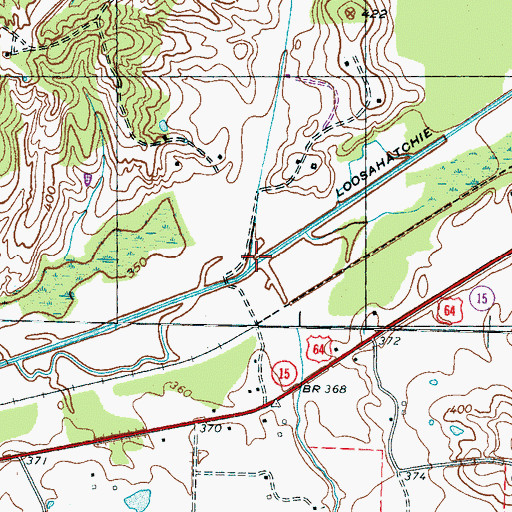 Topographic Map of Howell Creek, TN