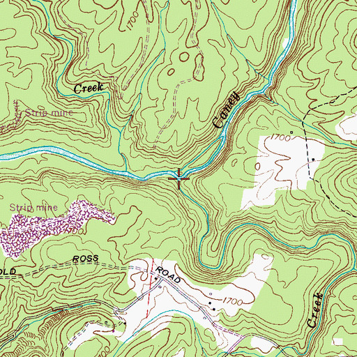 Topographic Map of Laurel Creek, TN