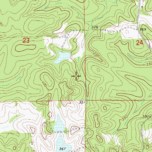 Topographic Map of New Hog Wallow Lake, AL