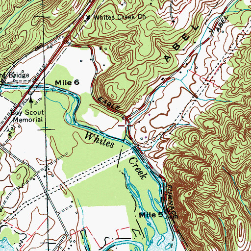 Topographic Map of Abel Valley, TN