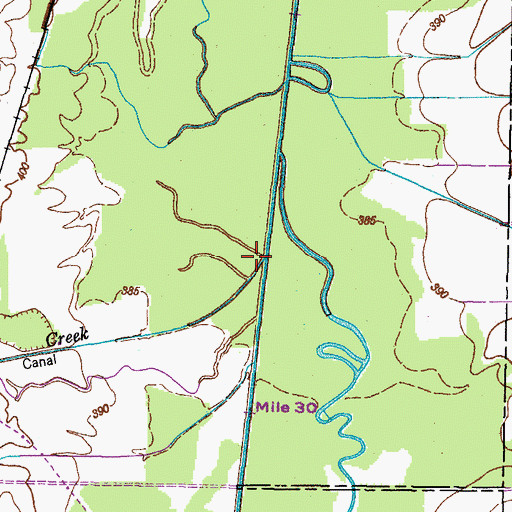 Topographic Map of Allen Creek, TN