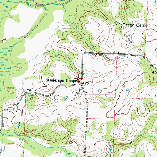 Topographic Map of Anderson Chapel, TN