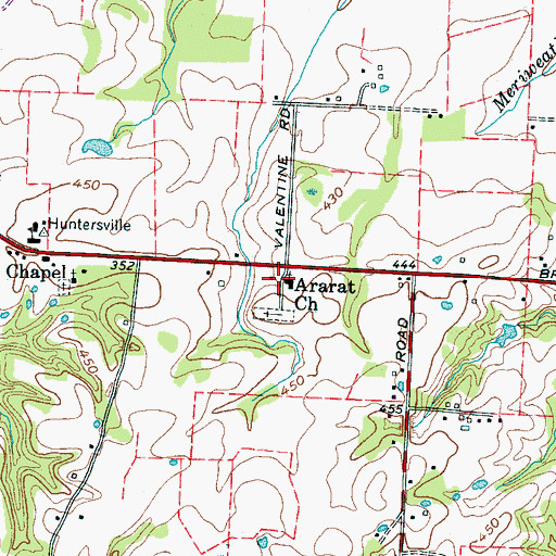Topographic Map of Ararat Church, TN