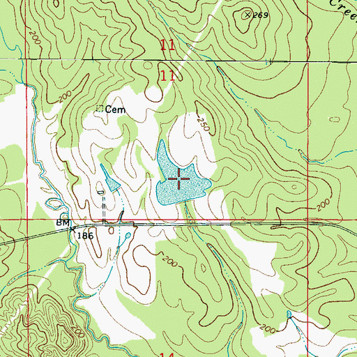 Topographic Map of Allison Derby Lake, AL