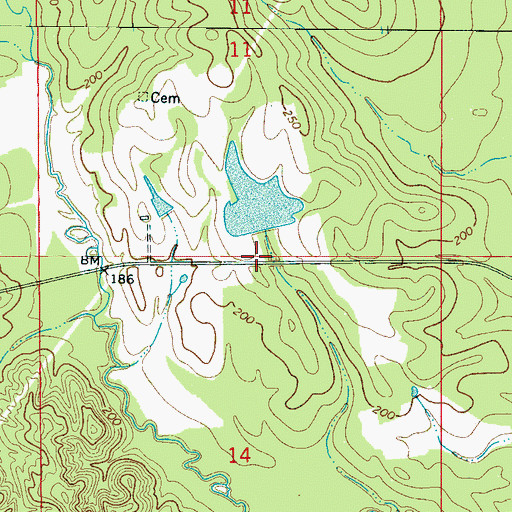 Topographic Map of Allison Derby Dam, AL