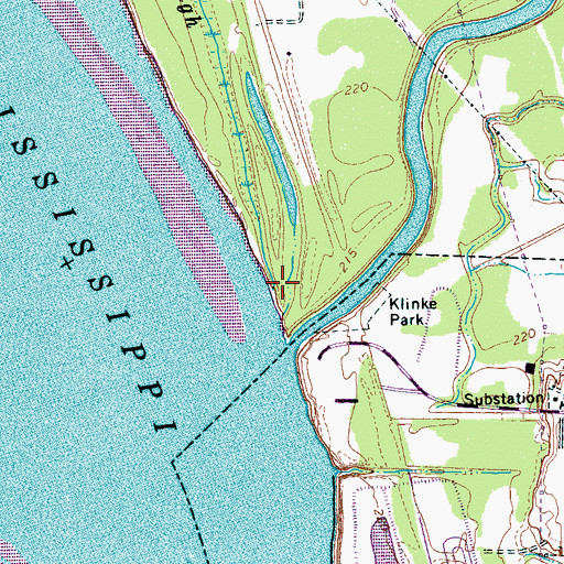 Topographic Map of Ash Slough, TN