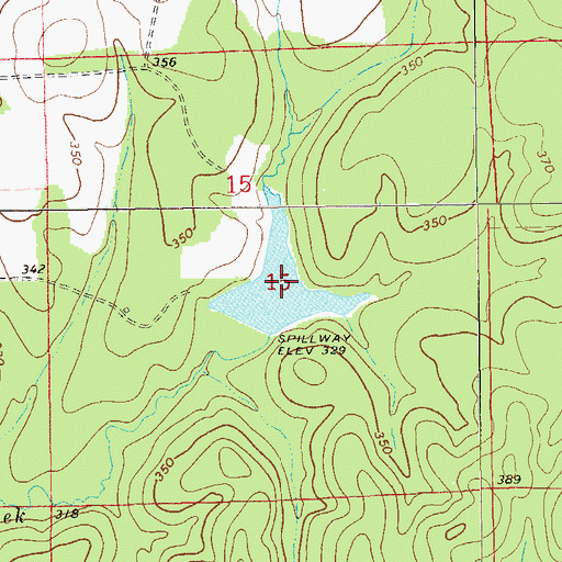 Topographic Map of Old Hog Wallow Lake, AL