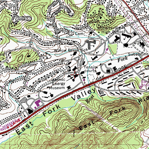 Topographic Map of Atomic Energy Museum, TN
