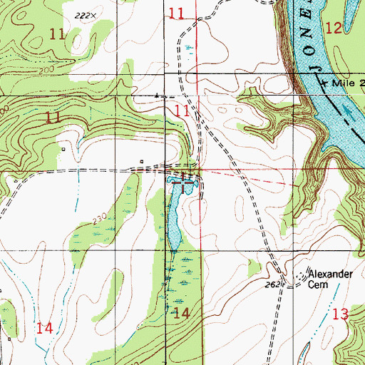 Topographic Map of Nichols Lake, AL