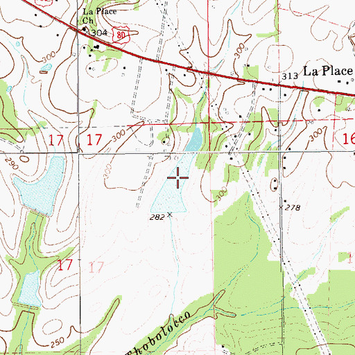 Topographic Map of Laceys Lake Number One, AL