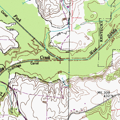 Topographic Map of Barnes Fork, TN