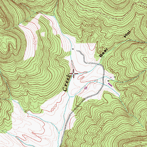 Topographic Map of Bear Hollow, TN