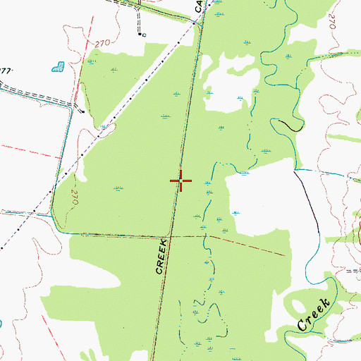 Topographic Map of Beaver Creek Canal, TN