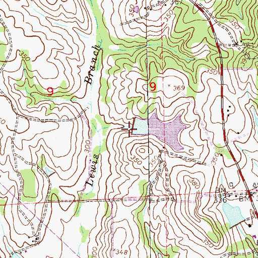 Topographic Map of Crouch Pond Dam, AL