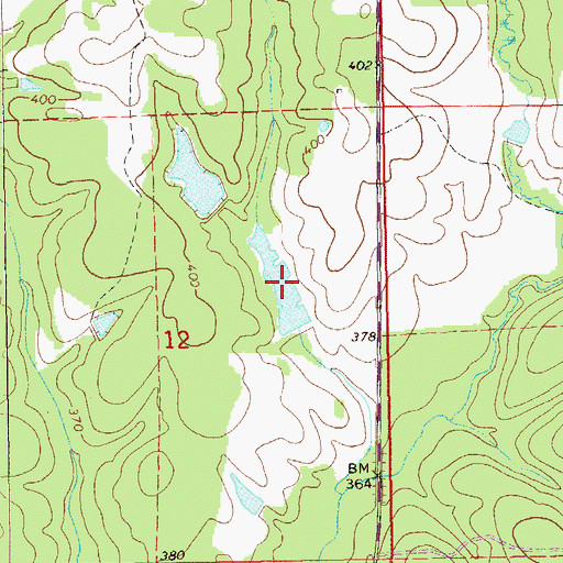 Topographic Map of Kelly Pond Number Two, AL