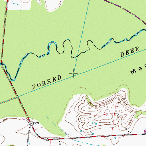Topographic Map of Bethel Branch, TN