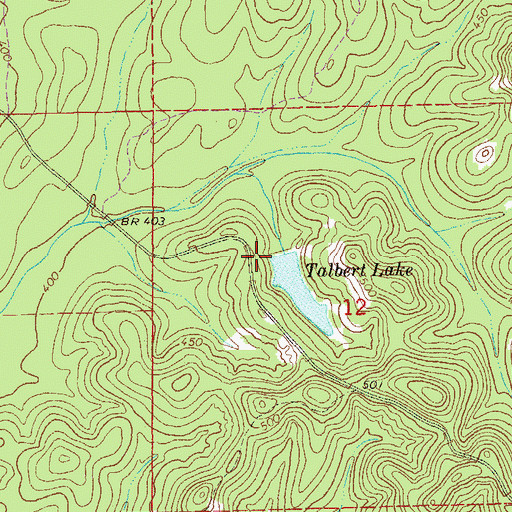 Topographic Map of Talbert Dam, AL