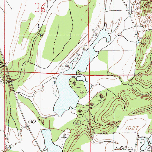 Topographic Map of Jim Adams Lake, AL