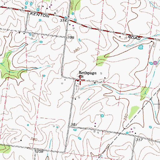 Topographic Map of Bethpage Church, TN
