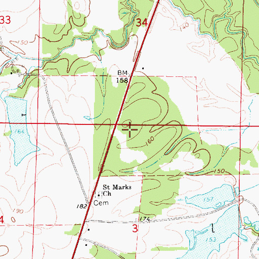 Topographic Map of F W Pierce Lake Dam Number 2, AL