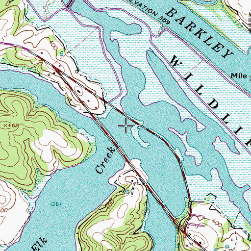 Topographic Map of Big Elk Creek, TN