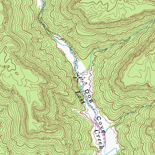 Topographic Map of Big Lost Creek, TN