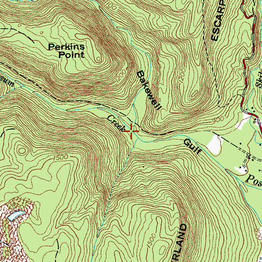 Topographic Map of Big Possum Creek, TN