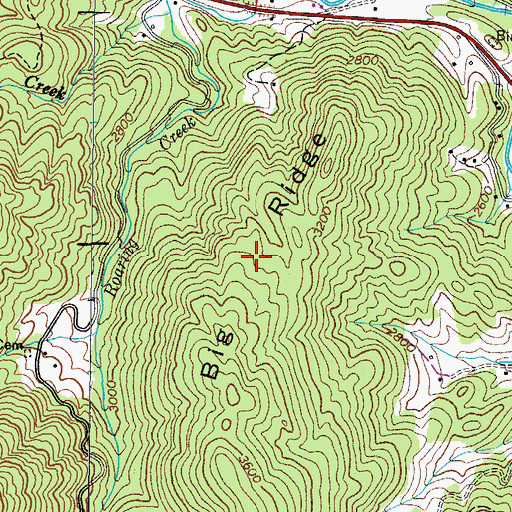 Topographic Map of Big Ridge, TN