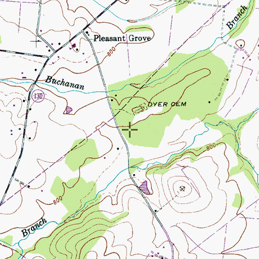 Topographic Map of Big Spring Church, TN