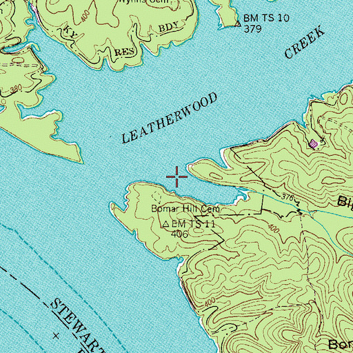 Topographic Map of Biggins Hollow, TN