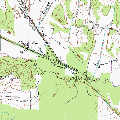 Topographic Map of Bingham Creek, TN