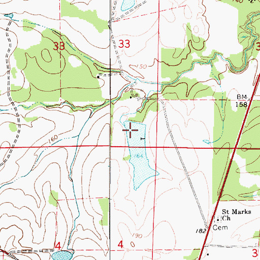 Topographic Map of W W Weissinger Number 4 Dam, AL