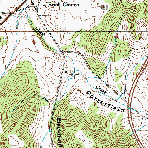 Topographic Map of Blackburn Hollow, TN