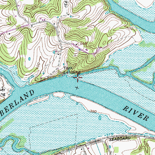 Topographic Map of Blooming Grove Creek, TN