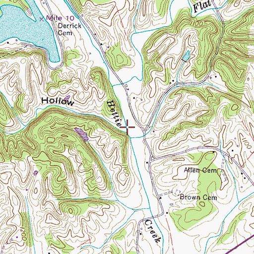 Topographic Map of Boat Gunnel Hollow, TN