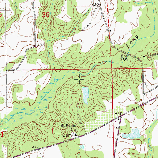 Topographic Map of T U Kelly Number 1 Dam, AL
