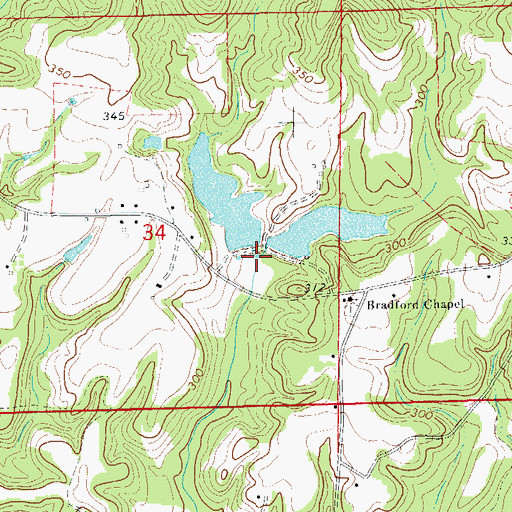 Topographic Map of Lake Carrona Number Two, AL
